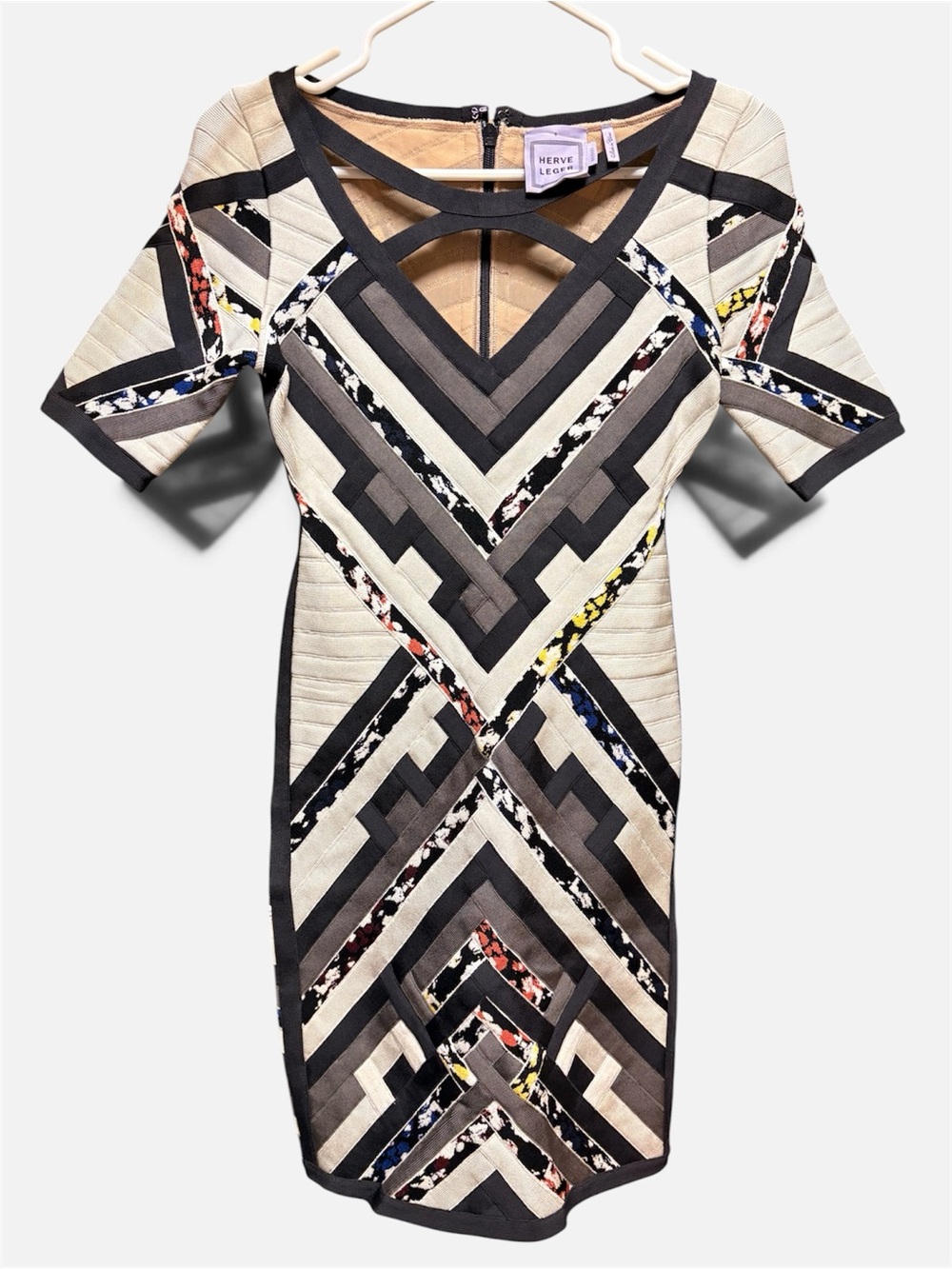 Hervé Léger Kauri Moon Dust Runway Bandage Dress S $2690